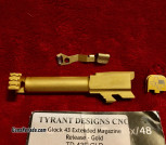Glock 43 Gold Titanium Crowned Barrel & Accessories 