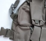 Tactical chest rig, OD green, 7 rifle mags, New, Molle loops