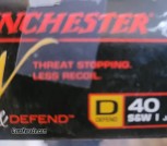 Winchester .40SW 180 gr JHP Train and Defend